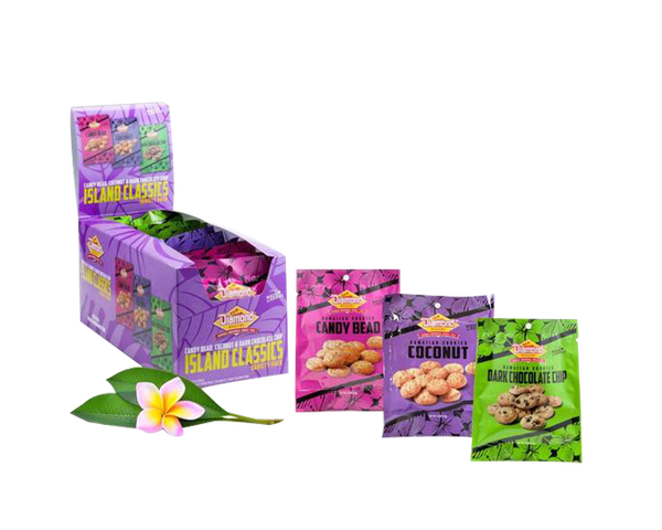 Hawaiian Cookies Variety Pack, Island Classic (3/0.8oz of Candy Bead, Coconut, and Dark Chocolate Chip